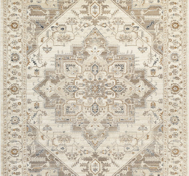 Alara Vintage Geometric Washable Beige Rug