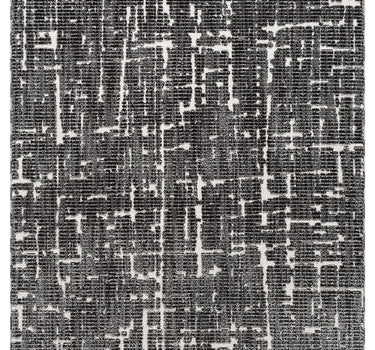 Burke Abstract Striped Black Rug