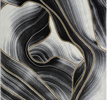 Luna Ribbon Black Rug