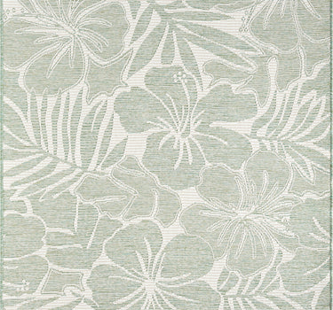 Ocean Floral  Indoor/Outdoor Green Rug