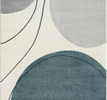 Deco Modern Circles Green Rug