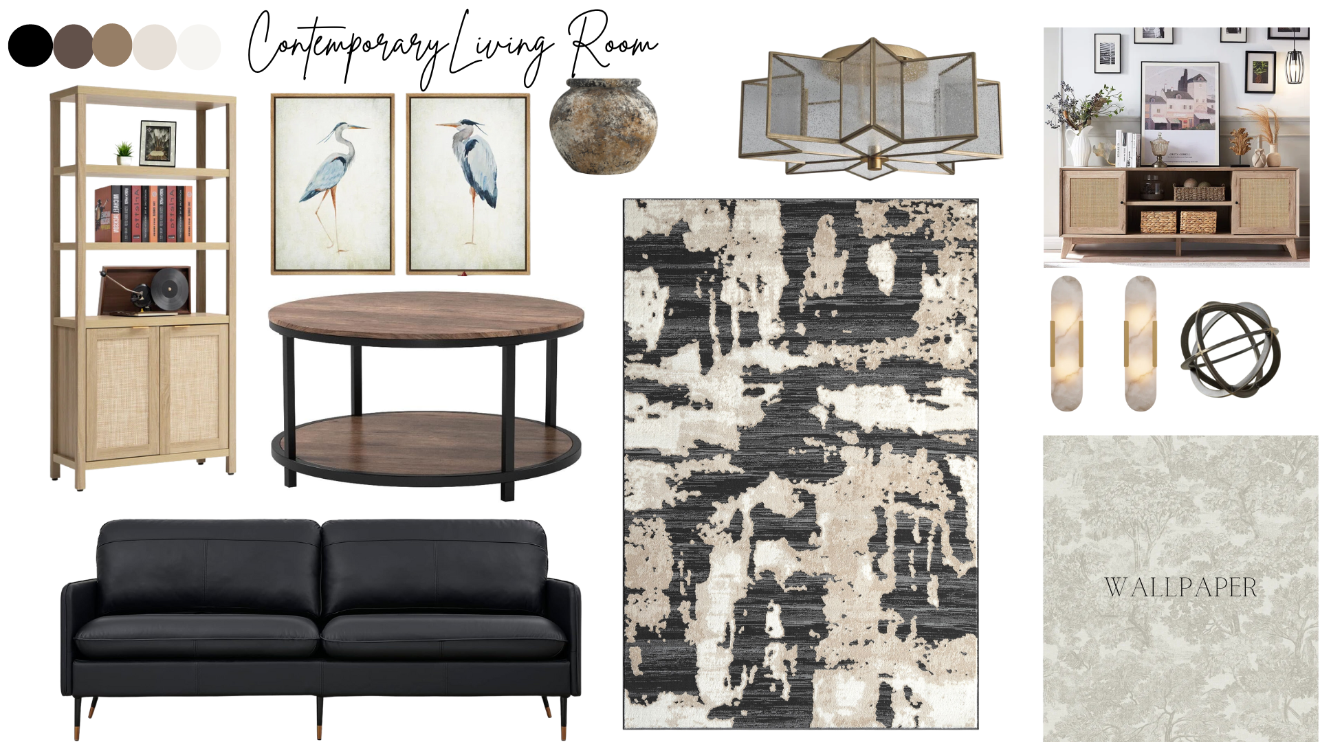 Designing a Contemporary Living Room: Organic Elegance with Timeless Appeal