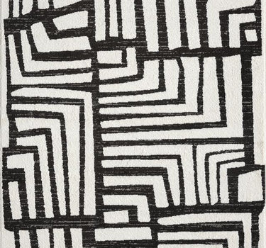 Nomad Geometric Black Rug