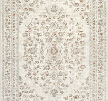 Alara Vintage Garden Floral Beige Rug