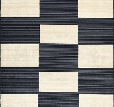 Austin Checkered Washable Blue Rug