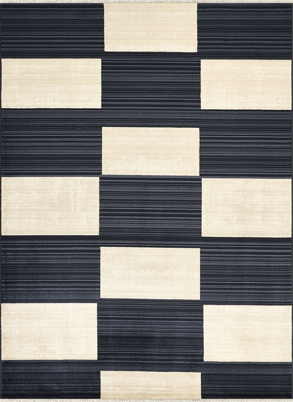 Large Check Blue Rug Austin Checkered Washable Blue Rug – Abanirugs
