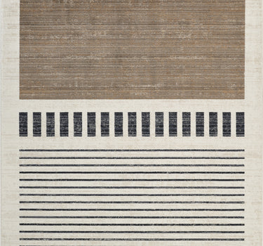 Austin Stripe Block Beige Rug