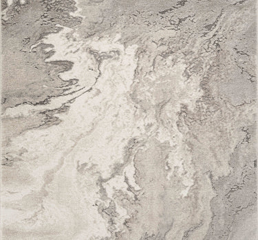 Beau Abstract Marble-Inspired Grey Rug