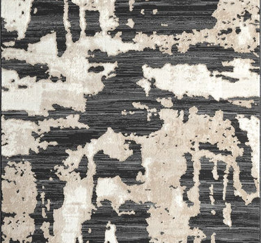 Terra Abstract Black Rug