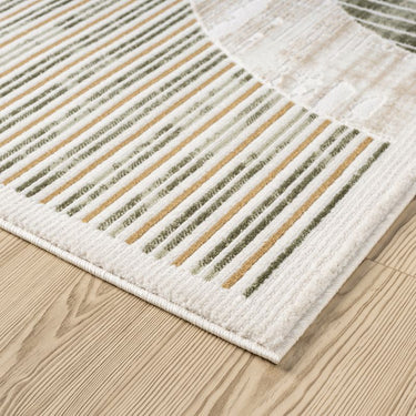 Ivy Geometric Washable Green Rug
