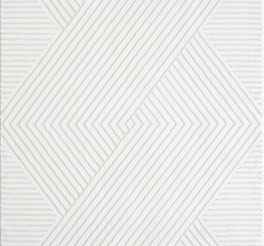 Neutral Geometric Cream Rug