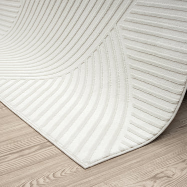 Neutral Geometric Cream Rug