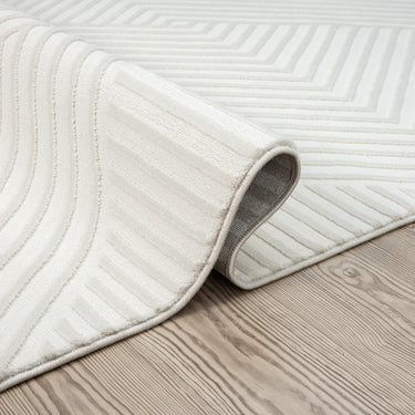 Neutral Geometric Cream Rug