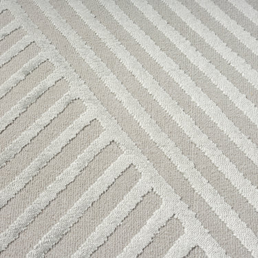 Neutral Geometric Grey Rug