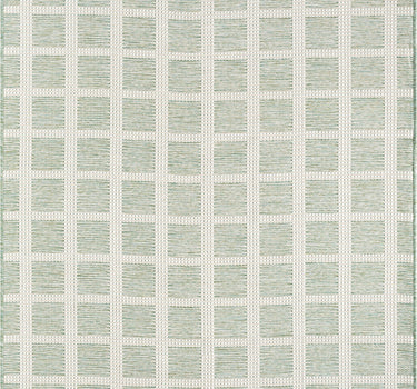 Ocean  Checkered Indoor/Outdoor Green Rug
