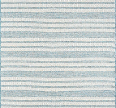 Ocean Striped Indoor/Outdoor Blue Rug