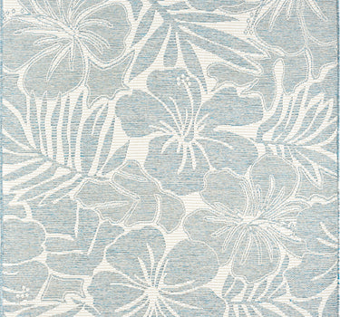 Ocean Floral  Indoor/Outdoor Blue Rug