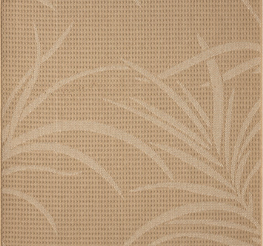Patio Modern Leaves Indoor/Outdoor Flatweave Beige Rug