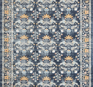 Dalia Garden Floral Indoor/Outdoor Blue Rug