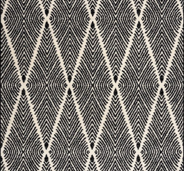 Nordic Black Cream Intricate Diamonds Black Rug