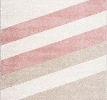 Deco Minimalistic Diagonal Lines Beige Rug