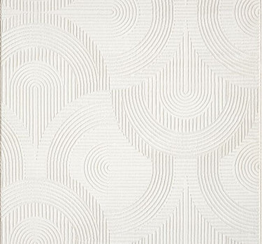 Neutral Geometric Cream Rug