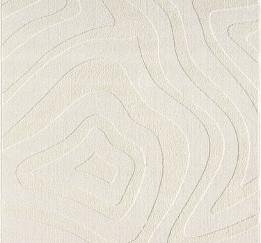 Wave Geometric Cream Rug