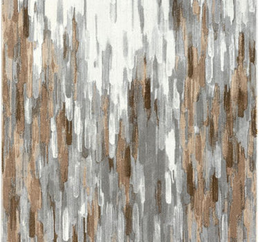 Porto Contemporary Grey Brown Lined Rug