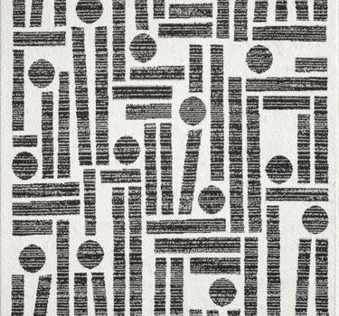 Nomad Geometric Black Rug