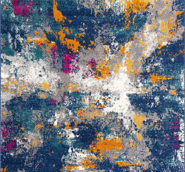 Malibu Multi Paint Splatter Multicolor Rug