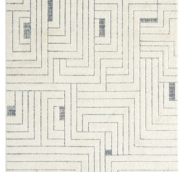 Cabo Labyrinth Lines Cream Rug