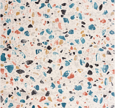 Terazzo Cream Multicolor Scattered Pebbles Rug