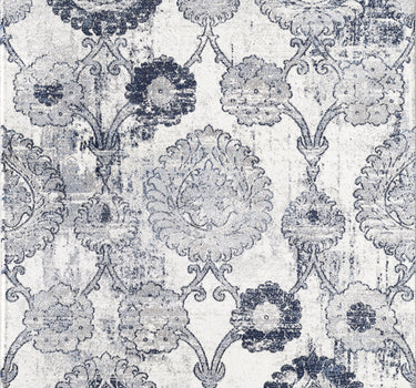 Arto Multi Medallion Distressed Blue Rug