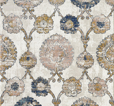 Arto Multi Medallion Distressed Orange Rug