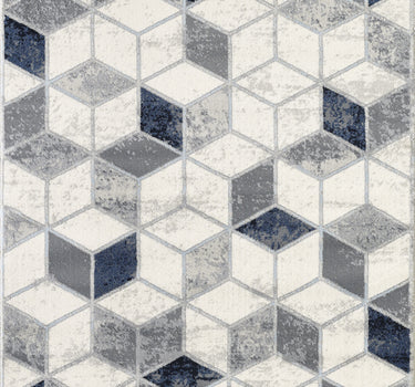 Arto Geometric Cube Grey Rug