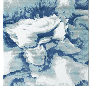 Arto Abstract Dust Storm Blue Rug