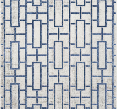 Atlas Rectangle Pattern Grey Rug