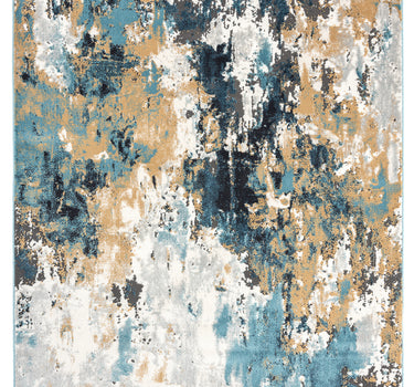 Azure Abstract Bold Multicolor Rug