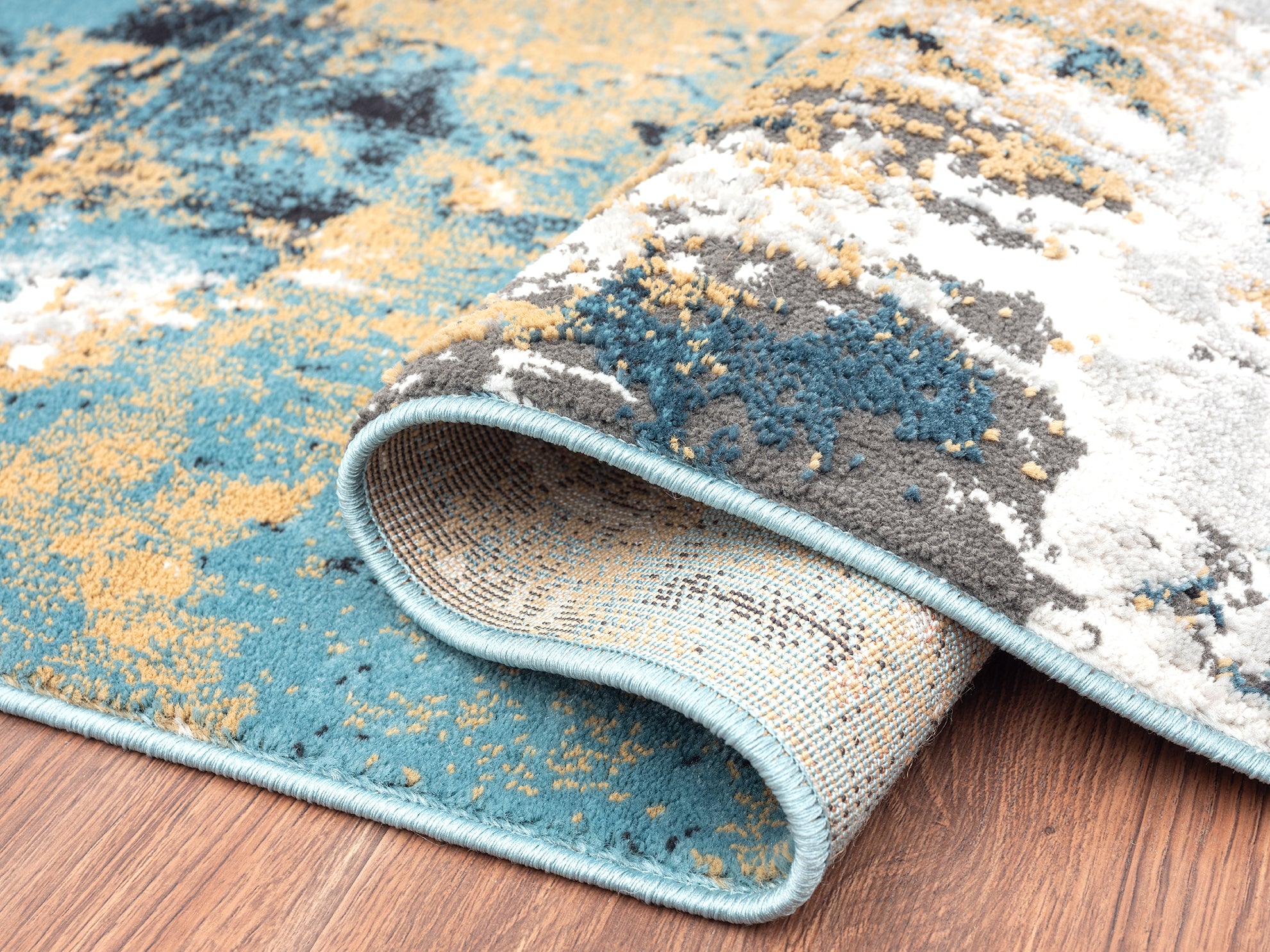 Azure Abstract Bold Multicolor Rug – Abanirugs