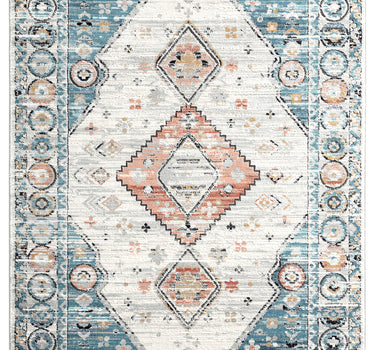 Azure Vintage Medallion Blue Rug