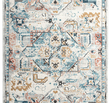 Azure Vintage Medallion Beige Rug