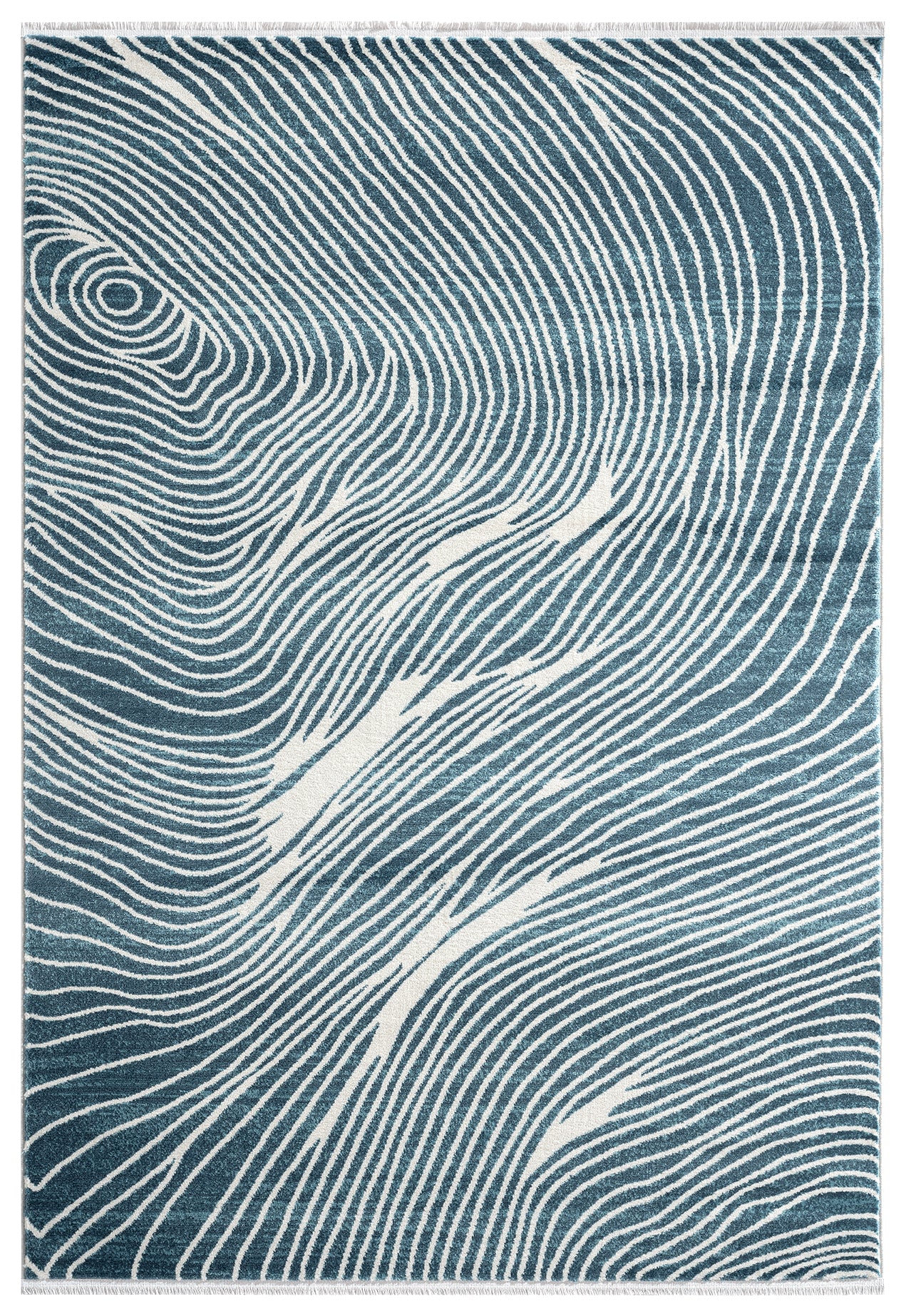 Azure Swirl Modern Blue Rug – Abanirugs