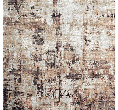 Azure Abstract Brown Rug