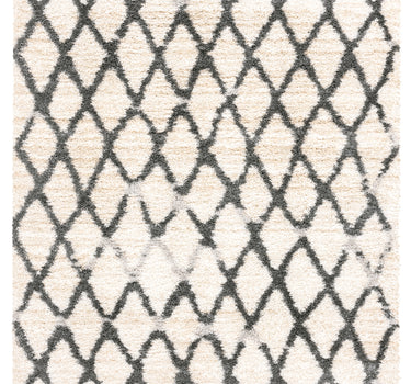 Boston Criss-Cross Lines Shag Cream Rug