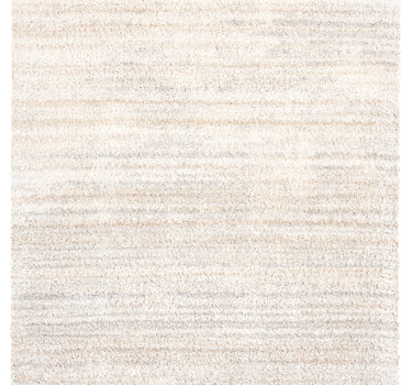 Boston Solid Tonal Shag Cream Rug