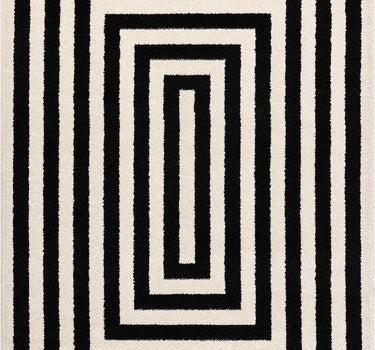 Casa Striped Border Cream Rug