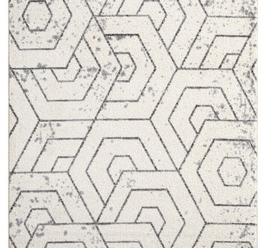 Casa Honeycomb Hexagon Cream Rug