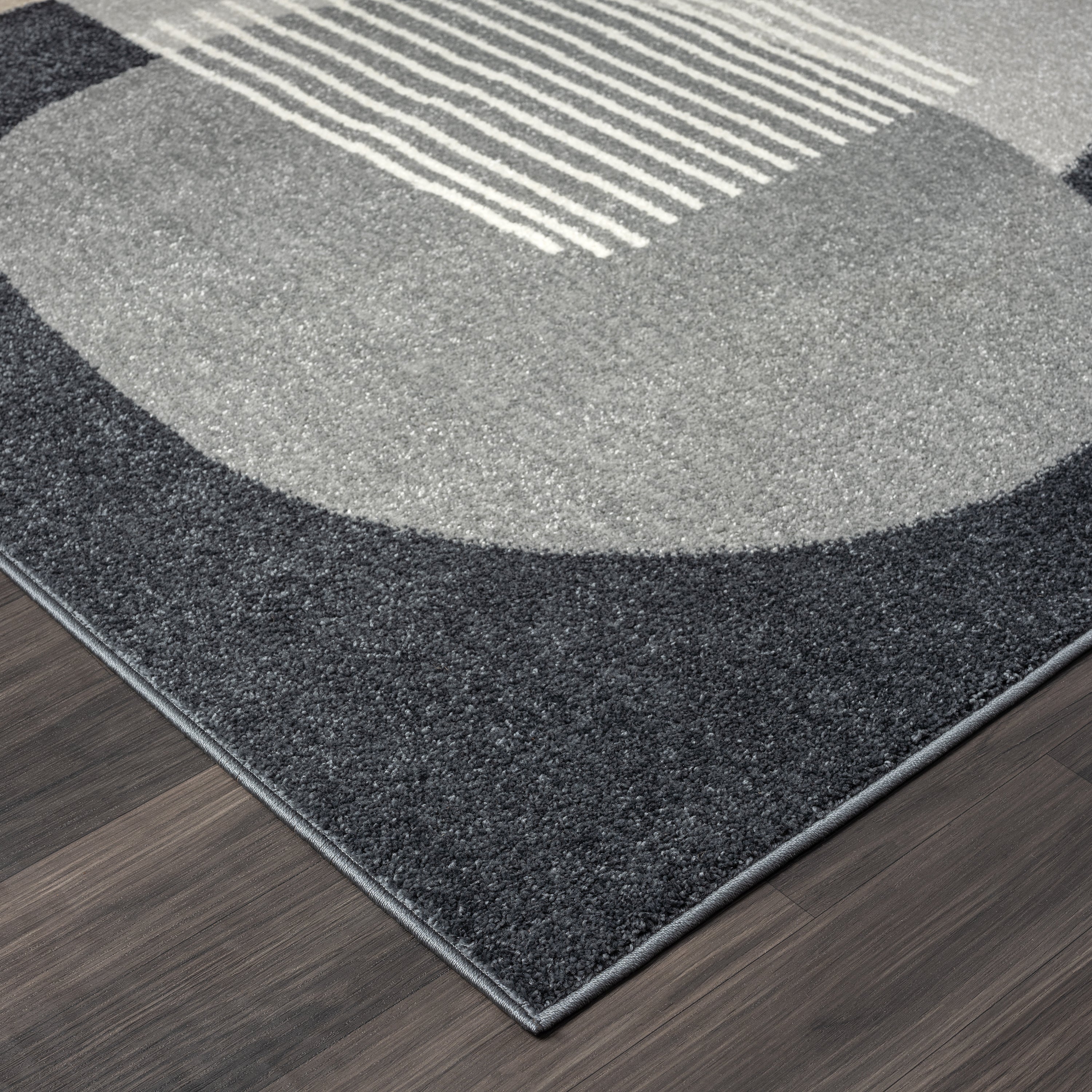 Steel Gray Abstract Rug Deco Abstract Grey Rug – Abanirugs