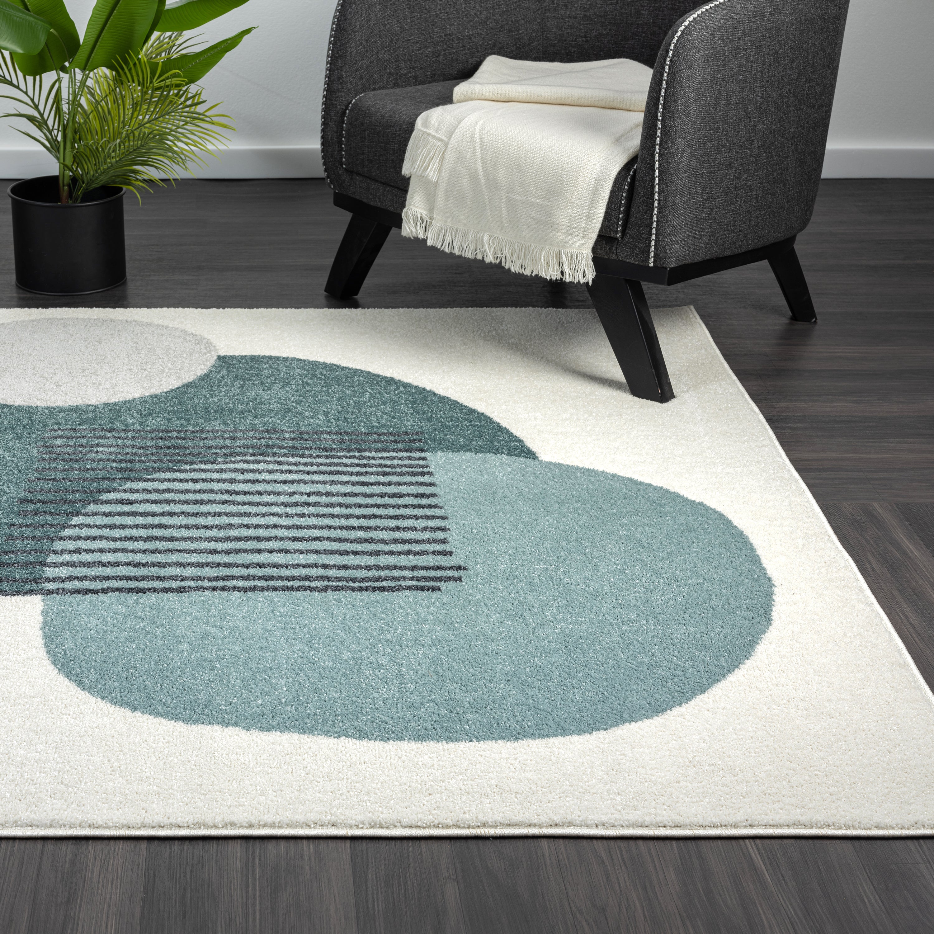 Deco Abstract Ivory Rug – Abanirugs