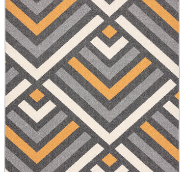 Laguna Chevron Geometric Grey Rug
